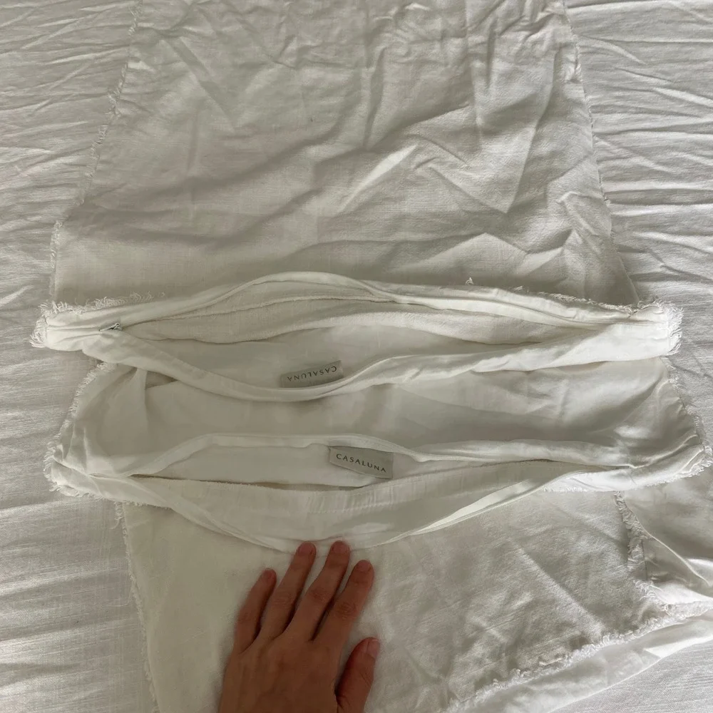 Casaluna King Heavyweight Linen Duvet Cover & Sham Set White